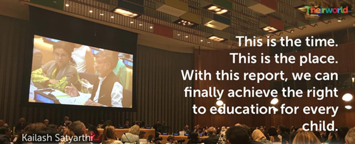 Linking education financing to the marginalised children: Kailash Satyarthi at the UN Headquarters
