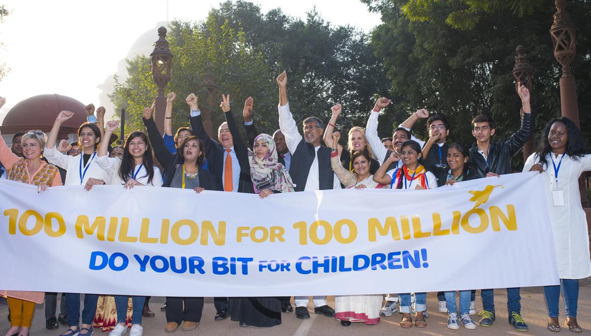 Thousands of children and youth, match steps with Laureates and Leaders to demand an end to child exploitation