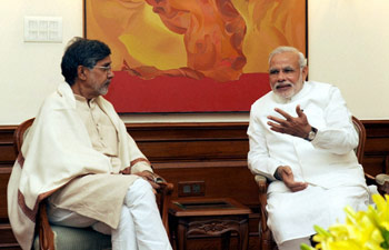 Chairperson Kailash Satyarthi meets the Prime Minister of India
